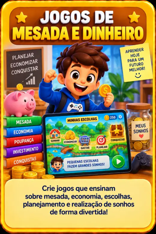 Jogos sobre mesada e dinheiro