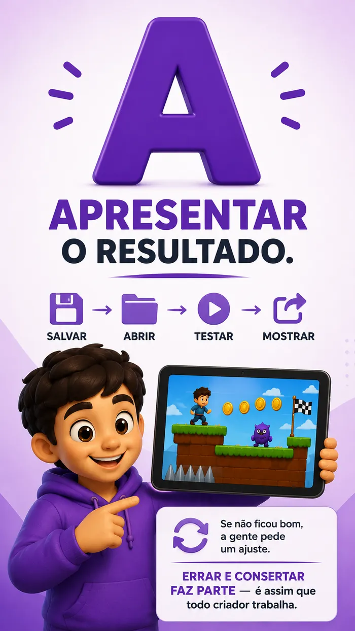 A - Apresentar o resultado